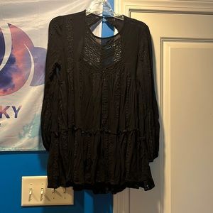 Black Free People Eyelet Dress